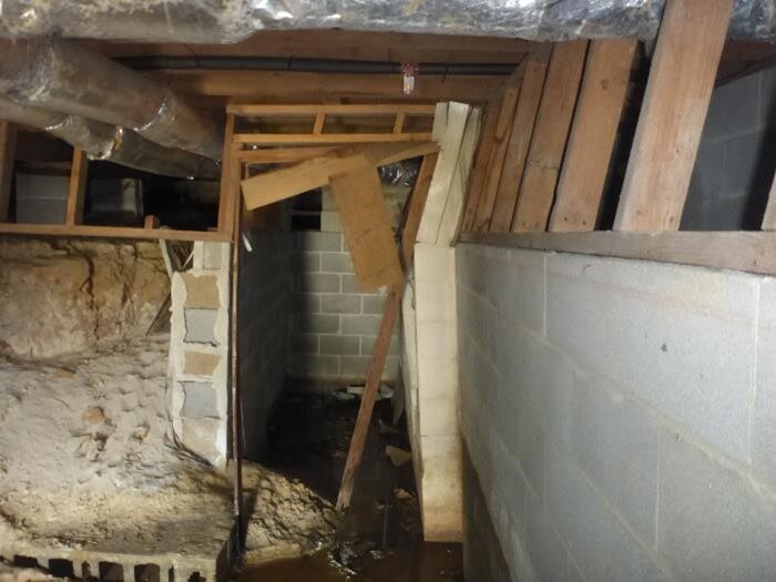 Field investigation of a damaged structure