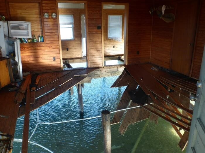 Flood-damaged structure